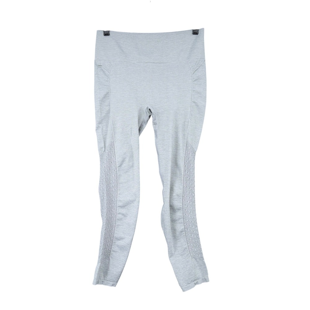 Fabletics‎ Sync Womens High Waisted Seamless Mesh Leggings Grey Heather 7/8